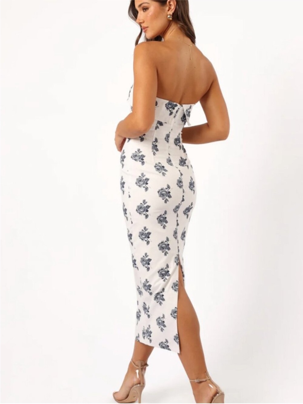 Petal & Pup White Floral Strapless Maxi Dress - Picture 3 of 6